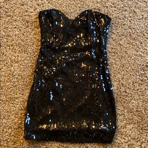 Formal dress with matching tule skirt overlay